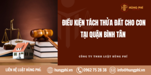Điều kiện tách thửa đất cho con tại Quận Bình Tân, Thành phố Hồ Chí Minh